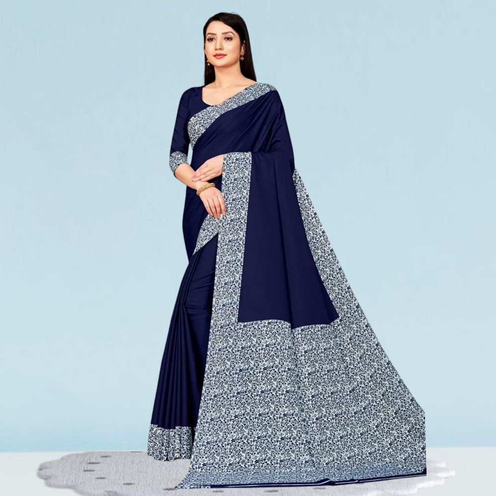 Elegant Crepe Silk Uniform Sarees for Modern Professionals ( Dream Girl )