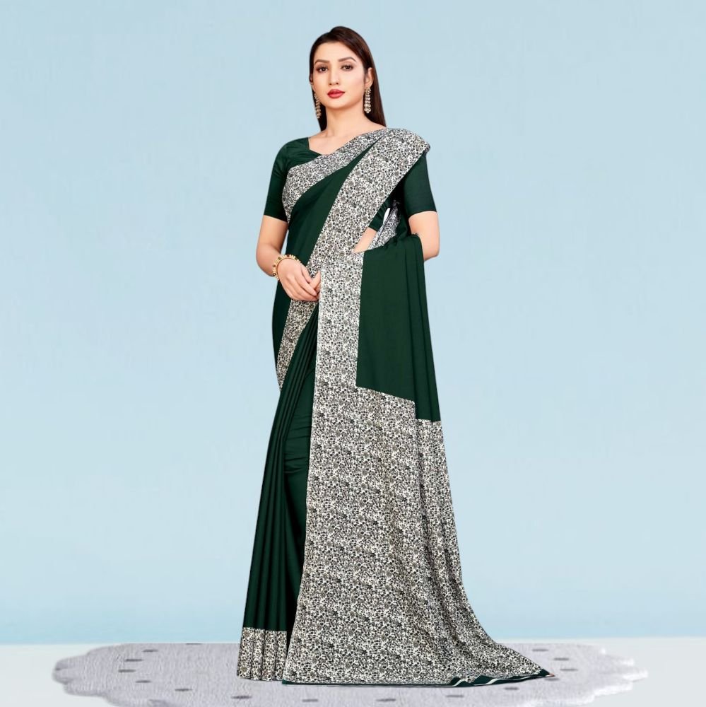 Elegant Crepe Silk Uniform Sarees for Modern Professionals ( Dream Girl )