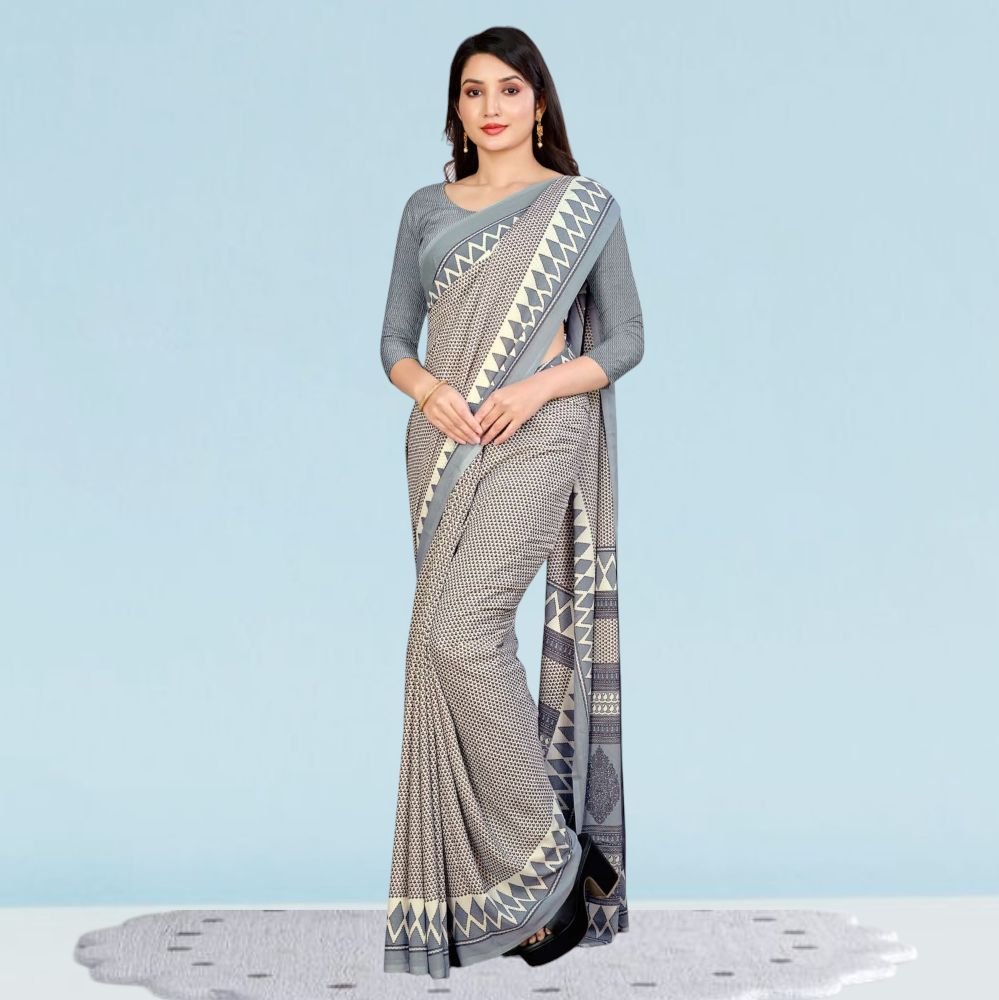 Matt Crepe Corporate Uniform Sarees: Style ( Katrina )