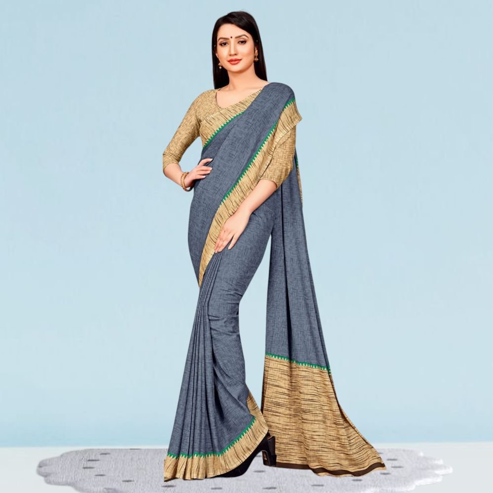 Matt Crepe Corporate Uniform Sarees: Style ( Katrina )