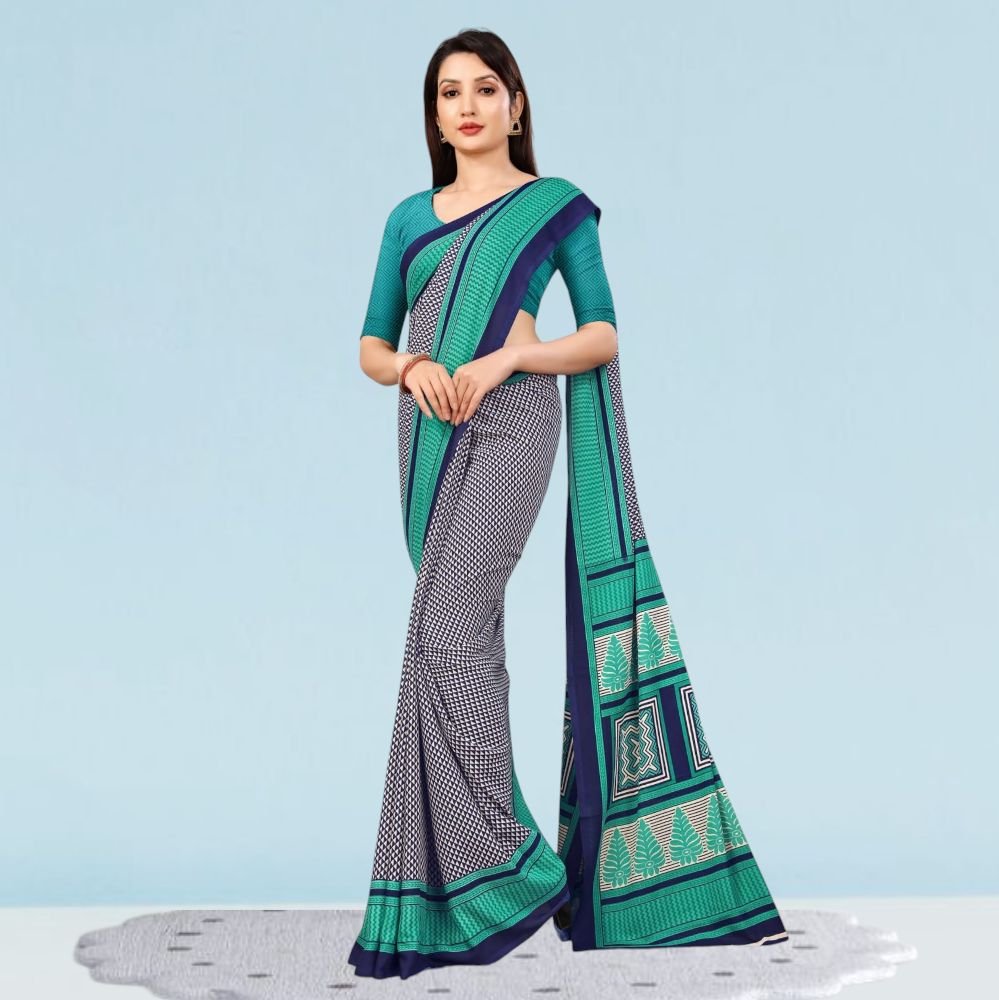 Matt Crepe Corporate Uniform Sarees: Style ( Katrina )