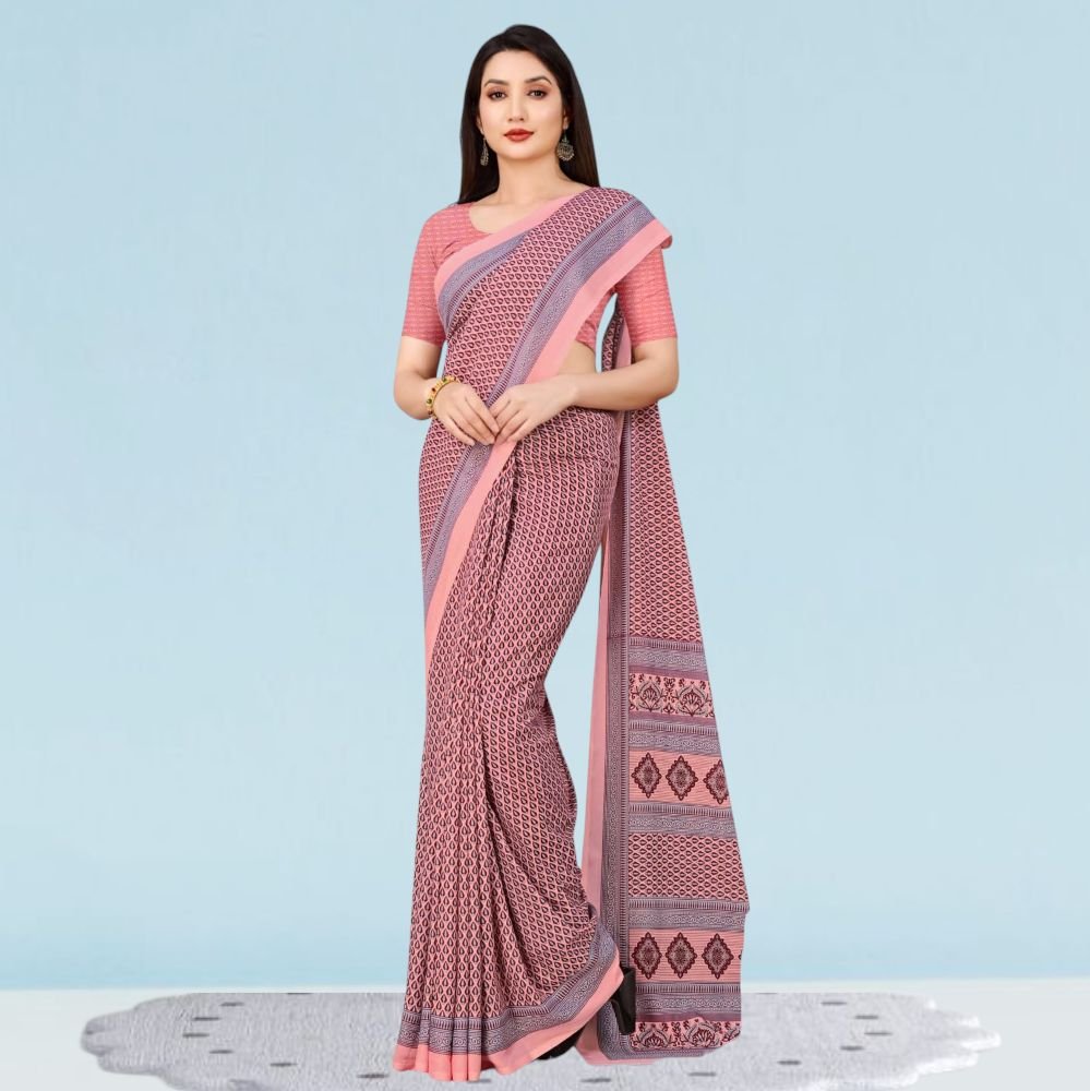 Matt Crepe Corporate Uniform Sarees: Style ( Katrina )