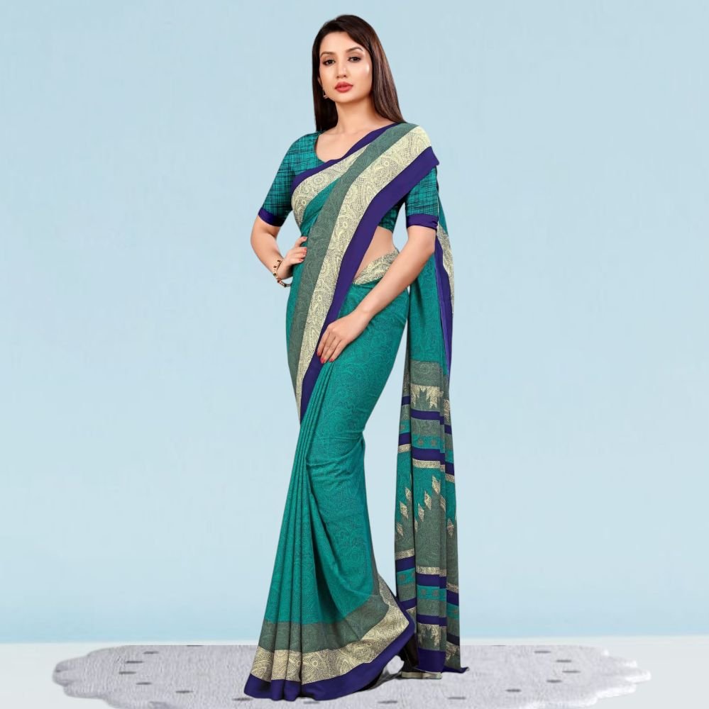 Matt Crepe Corporate Uniform Sarees: Style ( Katrina )