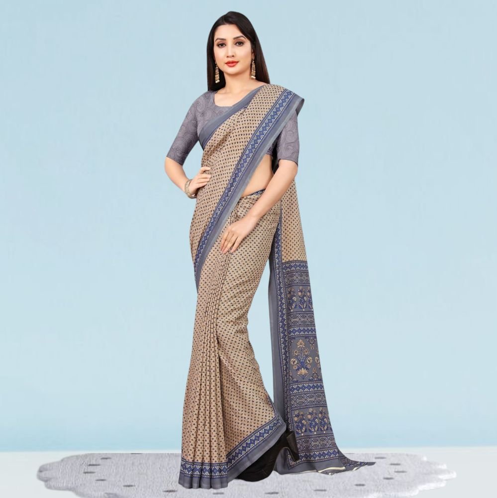 Matt Crepe Corporate Uniform Sarees: Style ( Katrina )