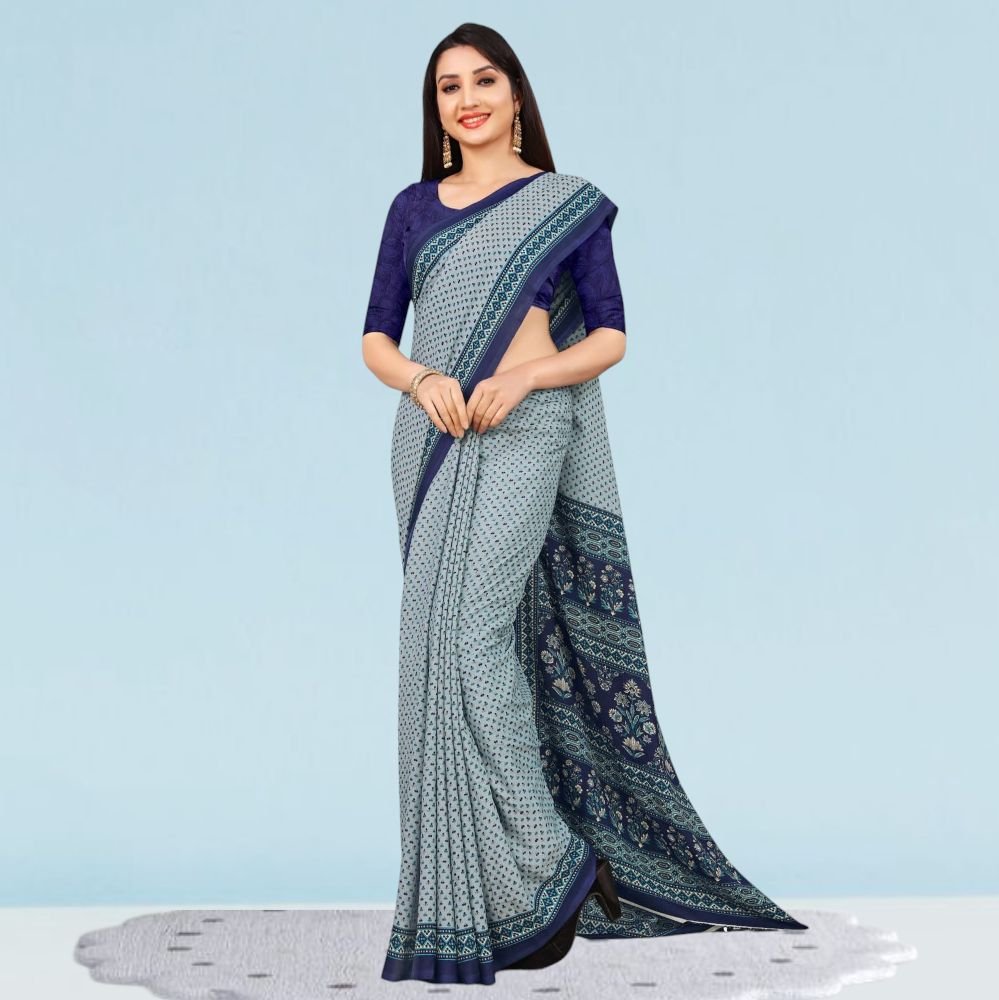 Matt Crepe Corporate Uniform Sarees: Style ( Katrina )