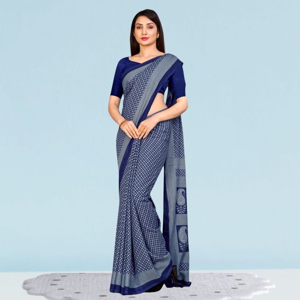 Matt Crepe Corporate Uniform Sarees: Style ( Katrina )