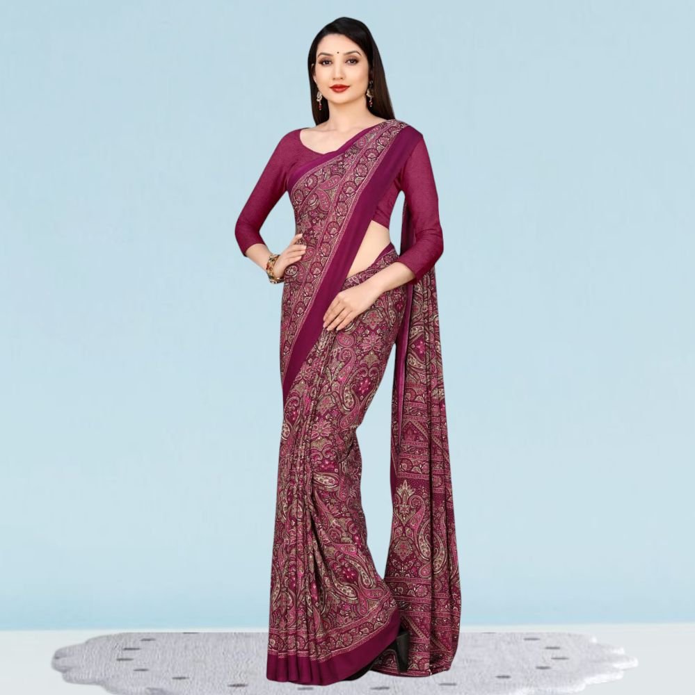 Matt Crepe Corporate Uniform Sarees: Style ( Katrina )