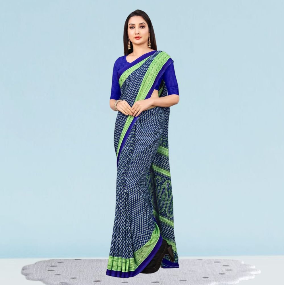 Printed Chiffon Silk Corporate Uniform Sarees ( Uddan )