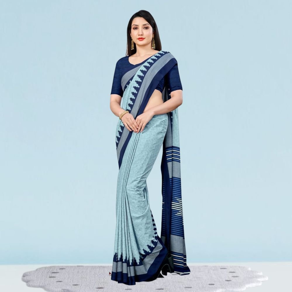 Printed Chiffon Silk Corporate Uniform Sarees ( Uddan )