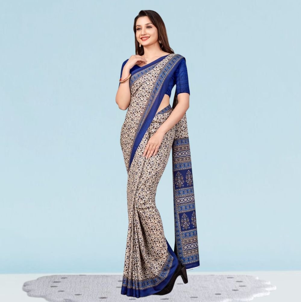 Printed Chiffon Silk Corporate Uniform Sarees ( Uddan )