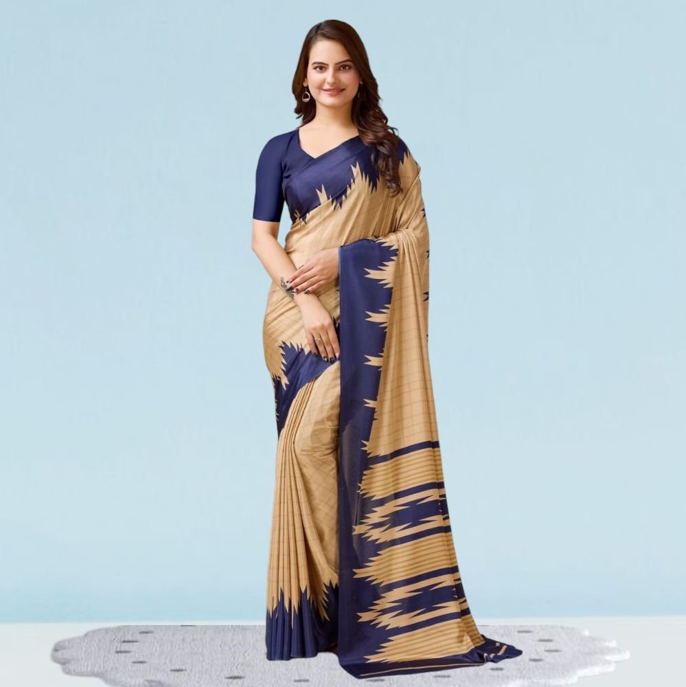 Italian Crepe Silk Uniform Sarees Office Staff ( Modern )