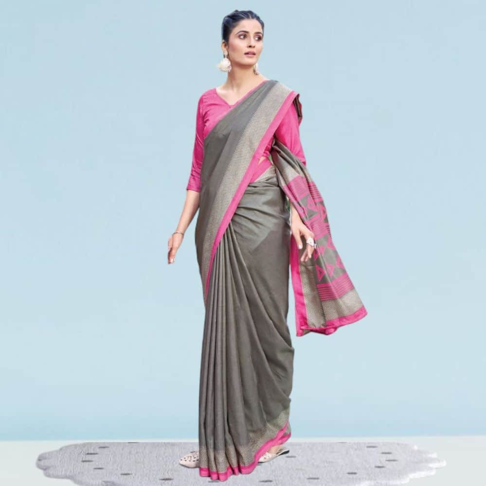 Cotton Silk Uniform Sarees ( Ikat Silk )