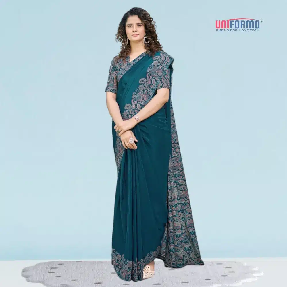 Crepe Silk Teachers Uniform Sarees ( Ganesh Plus )