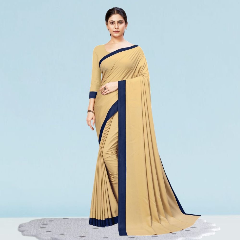 khaki uniform sarees