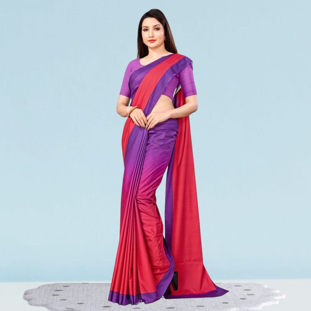 Digital Crape Silk Uniform Sarees For Teacher ( Sophia )